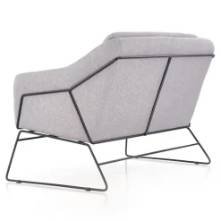 Divano imbottito moderno 125x83cm grigio nero Erminia 2