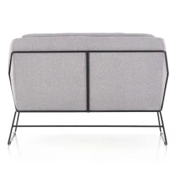 Divano imbottito moderno 125x83cm grigio nero Erminia 2