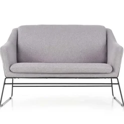 Divano imbottito moderno 125x83cm grigio nero Erminia 2