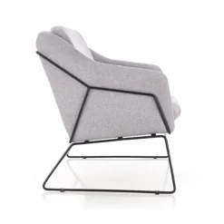 Divano imbottito moderno 125x83cm grigio nero Erminia 2