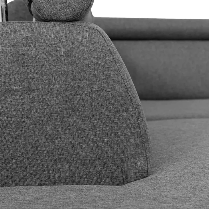 Divano letto angolare destra 5 posti 253x188cm grigio Almese
