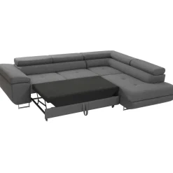 Divano letto angolare destra imbottito 274x203cm grigio Bormio