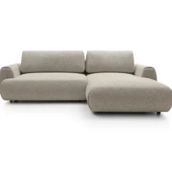 Divano letto angolare destra 3 posti 270x167cm tessuto beige Cloudify