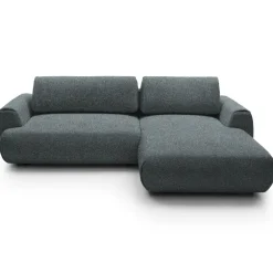 Divano letto angolare destra 3 posti 270x167cm tessuto antracite Cloudify