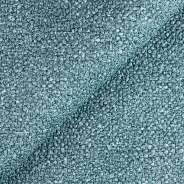 Divano letto angolare destra 3 posti 260x180cm tessuto bouclè azzurro Repose