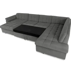 Divano letto angolare destra 5 posti 350x205cm grigio Agliana