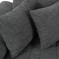 Divano letto angolare destra 5 posti 350x205cm grigio scuro Agliana