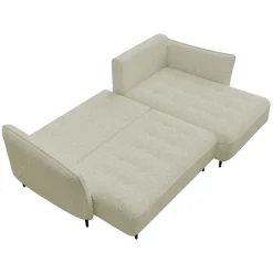 Divano letto angolare destro 3 posti 276x158cm tessuto tortora Angle
