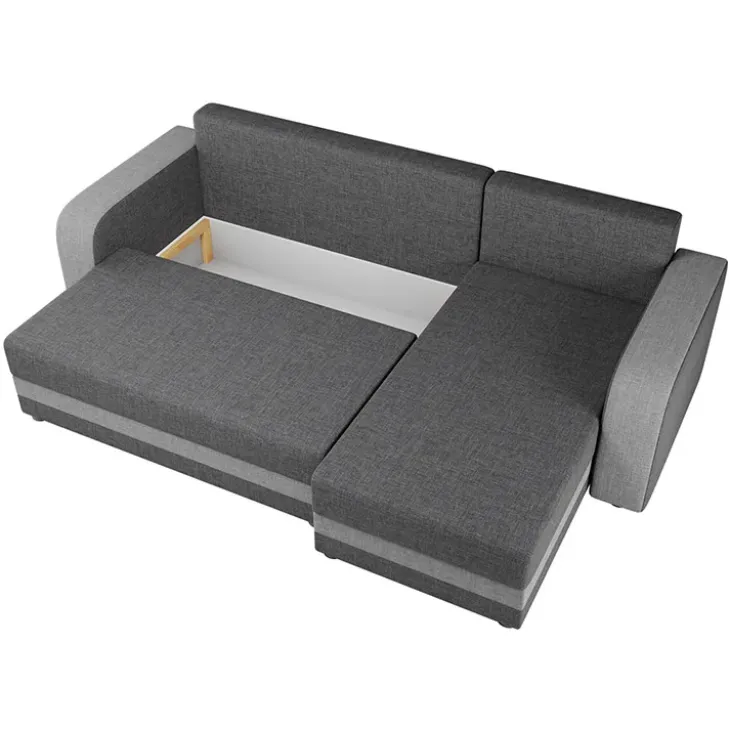 Divano letto angolare 3 posti 237x139cm reversibile grigio Ponza
