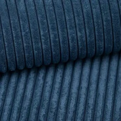Divano letto angolare reversibile 260x160cm velluto a coste blu Scintilla