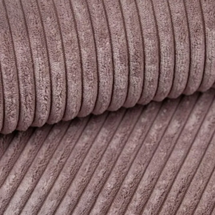 Divano letto angolare reversibile 238x142cm velluto a coste con libreria a sinistra rosa antico Mistery