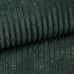 Divano letto angolare reversibile 238x142cm velluto a coste con libreria a destra verde scuro Mistery