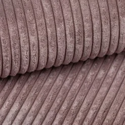 Divano letto angolare reversibile 243x142cm velluto a coste rosa antico Ofelia