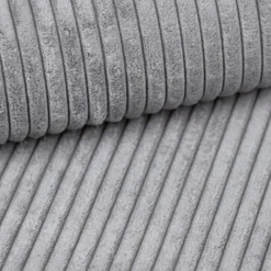 Divano letto angolare reversibile 260x160cm velluto a coste con libreria a sinistra grigio chiaro Mistery