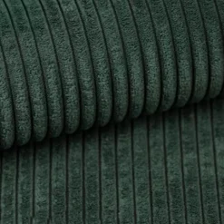 Divano letto angolare reversibile 260x160cm velluto a coste con libreria a sinistra verde scuro Mistery