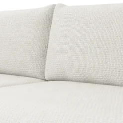 Divano letto angolare reversibile 4 posti 285x188cm con contenitore a trama spessa bianco Soft