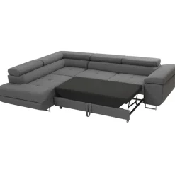 Divano letto angolare sinistra imbottito 274x203cm grigio Bormio