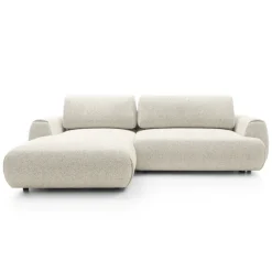 Divano letto angolare sinistra 3 posti 270x167cm tessuto bianco Cloudify