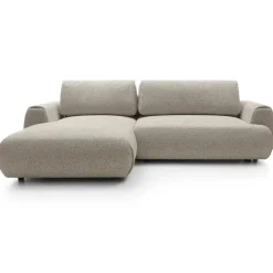 Divano letto angolare sinistra 3 posti 270x167cm tessuto beige Cloudify