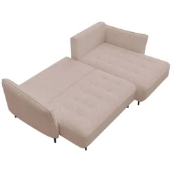 Divano letto angolare sinistro 3 posti 276x158cm tessuto rosa Angle