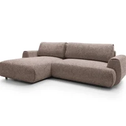 Divano letto angolare sinistra 3 posti 270x167cm tessuto rosa Cloudify