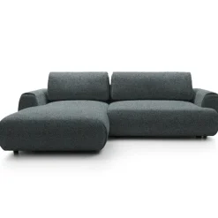 Divano letto angolare sinistra 3 posti 270x167cm tessuto antracite Cloudify