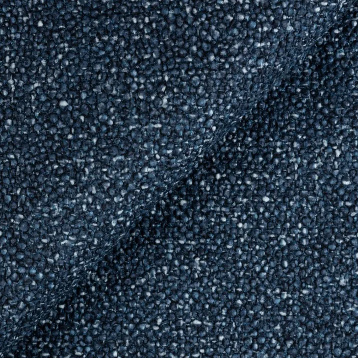 Divano letto angolare sinistra 3 posti 260x180cm tessuto bouclè blu Repose
