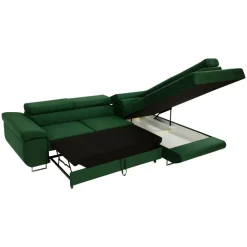 Divano letto angolare sinistra imbottito 274x203cm verde Bormio