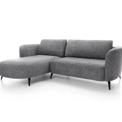 Divano letto angolare sinistra 3 posti 260x180cm tessuto bouclè grigio Repose