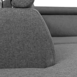 Divano letto angolare sinistra 5 posti 253x188cm con box contenitore grigio Almese