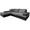 Divano letto matrimoniale angolare reversibile 3 posti 274cm grigio nero Apollina