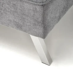 Divano letto pieghevole 173x83cm 3 posti moderno in tessuto grigio Veliero