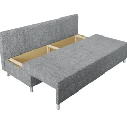 Divano letto 3 posti 192cm pieghevole matrimoniale grigio chiaro Titus
