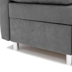 Divano letto 3 posti 192cm pieghevole matrimoniale grigio beige Titus