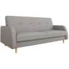 Divano letto 2 posti 216x87cm con box contenitore grigio Nebbia