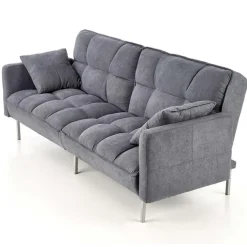 Divano letto 2 posti 193x58cm grigio acciaio Cassandra