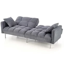 Divano letto 2 posti 193x58cm grigio acciaio Cassandra