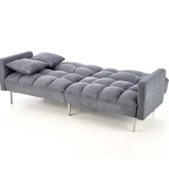 Divano letto 2 posti 193x58cm grigio acciaio Cassandra