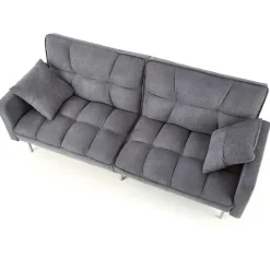 Divano letto 2 posti 193x58cm grigio acciaio Cassandra