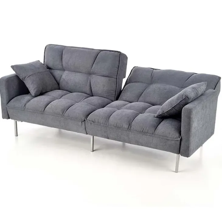 Divano letto 2 posti 193x58cm grigio acciaio Cassandra