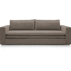 Divano letto 3 posti 244x95cm velluto a coste marrone Restful