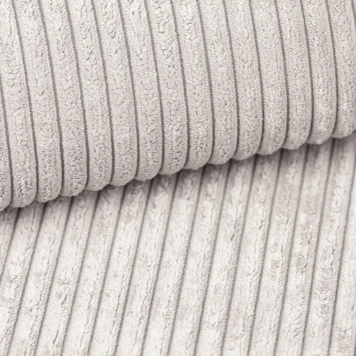 Divano letto 3 posti 257x106cm velluto a coste beige Snuggle