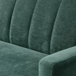 Divano letto 3 posti 192x82 cm velluto verde scuro Nespolo