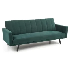 Divano letto 3 posti 192x82 cm velluto verde scuro Nespolo