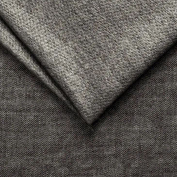 Divano letto regolabile angolare destra 5 posti 280x214cm tessuto grigio Snuggity