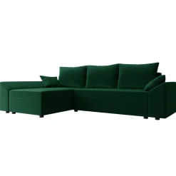 Divano letto reversibile 3 posti 240x140cm matrimoniale angolare verde Appia