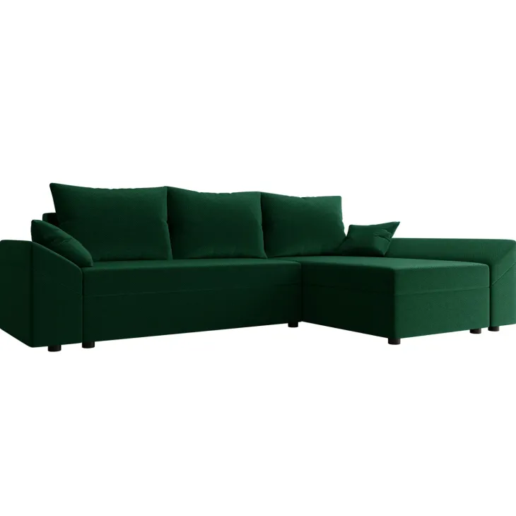 Divano letto reversibile 3 posti 240x140cm matrimoniale angolare verde Appia