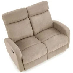 Divano moderno 2 posti reclinabile 128cm tessuto beige Denar 2