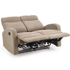Divano moderno 2 posti reclinabile 128cm tessuto beige Denar 2