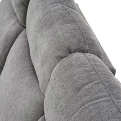 Divano reclinabile 3 posti in tessuto 180cm grigio Denar